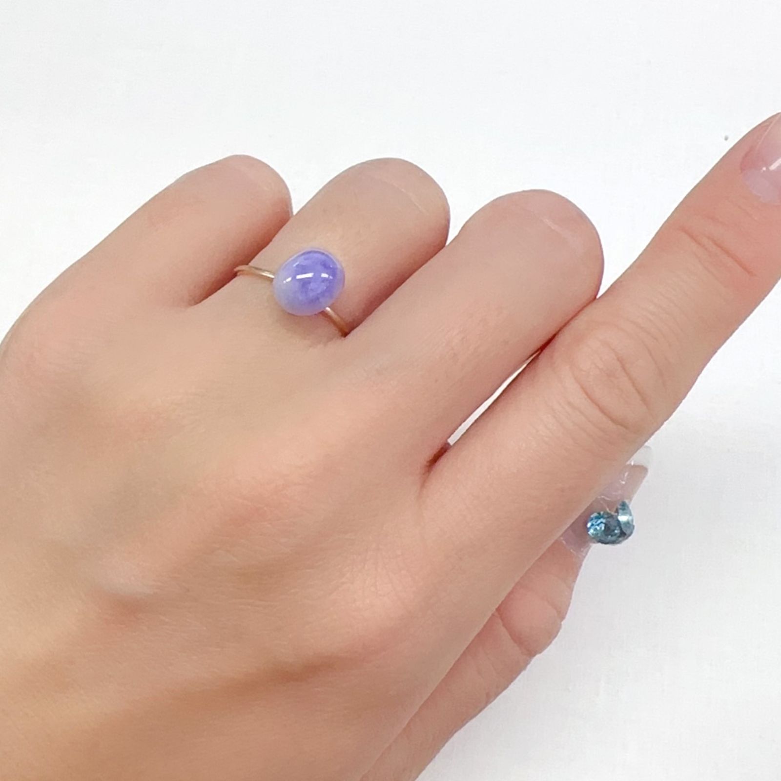 ラベンダー翡翠 ビルマ産 2.33ct[240326957]9.1x7.7mm前後
