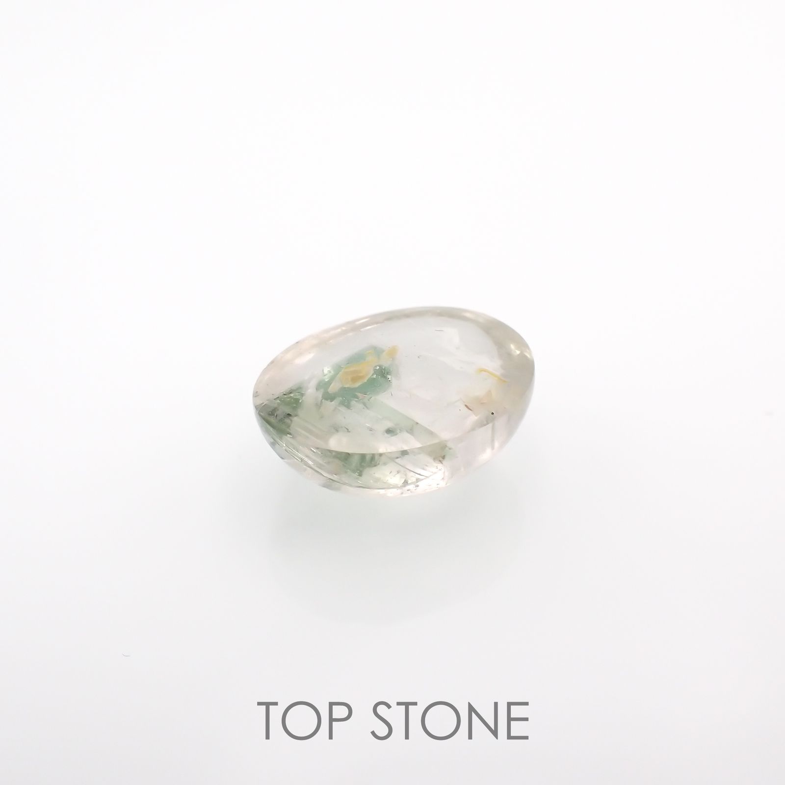 グリーントルマリンインクォーツ ブラジル・ミナスジェライス州産 10.59ct[221018311]15.7x12.4mm前後