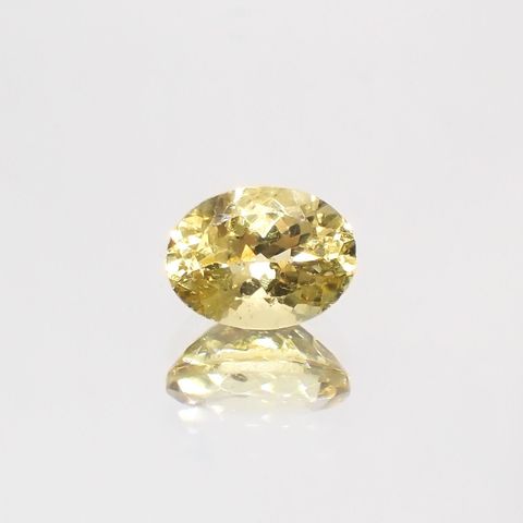 レモンイエローアパタイト(宝石名アパタイト) メキシコ産 1.39ct 識別済[210913229]8×6.1mm前後