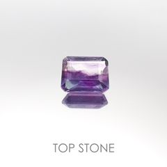 バイカラーフローライト ブラジル産 ルース 3.59ct[20095589]9.9×8.1mm前後