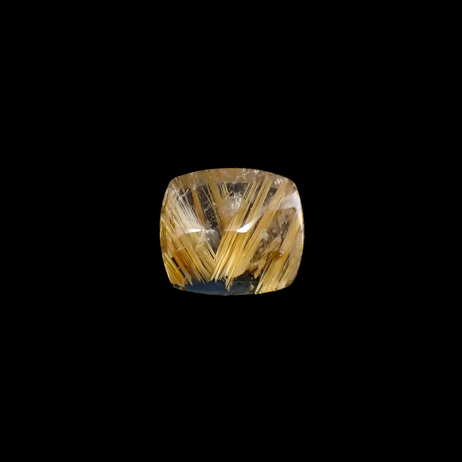 太陽ルチルクォーツ ブラジル産 12.47ct [231023680]16.2x14.6mm前後