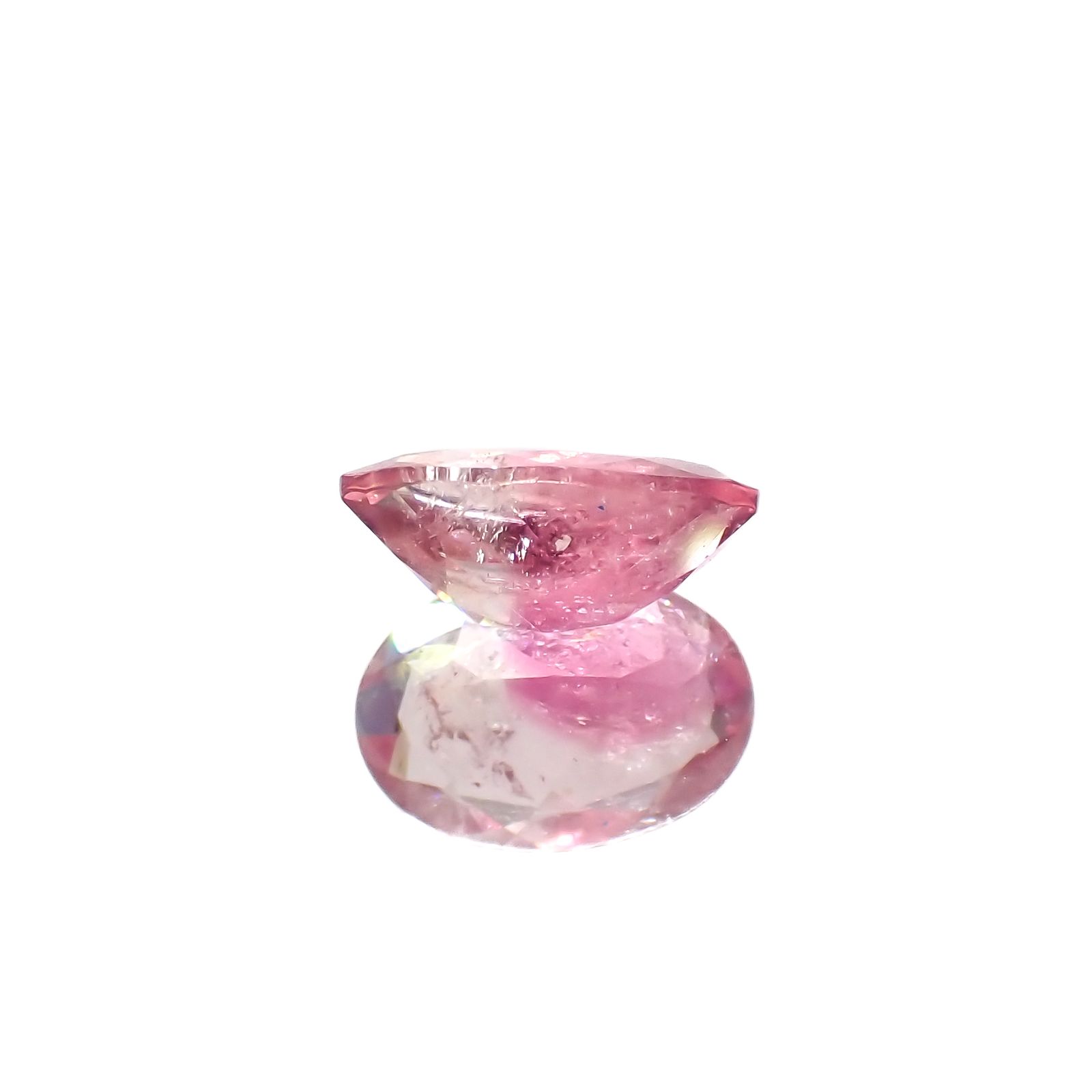 ピンククリスタルトルマリン(宝石名ピンク・トルマリン)コンゴ民主共和国産 1.26ct 識別済[230823227]8.8x6.2mm前後