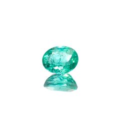 パライバトルマリン(宝石名トルマリン/別名パライバ・トルマリン)ブラジル・キントス鉱山産 0.405ct ソ付(宝貴協)[241229538]5.02x4.05mm前後