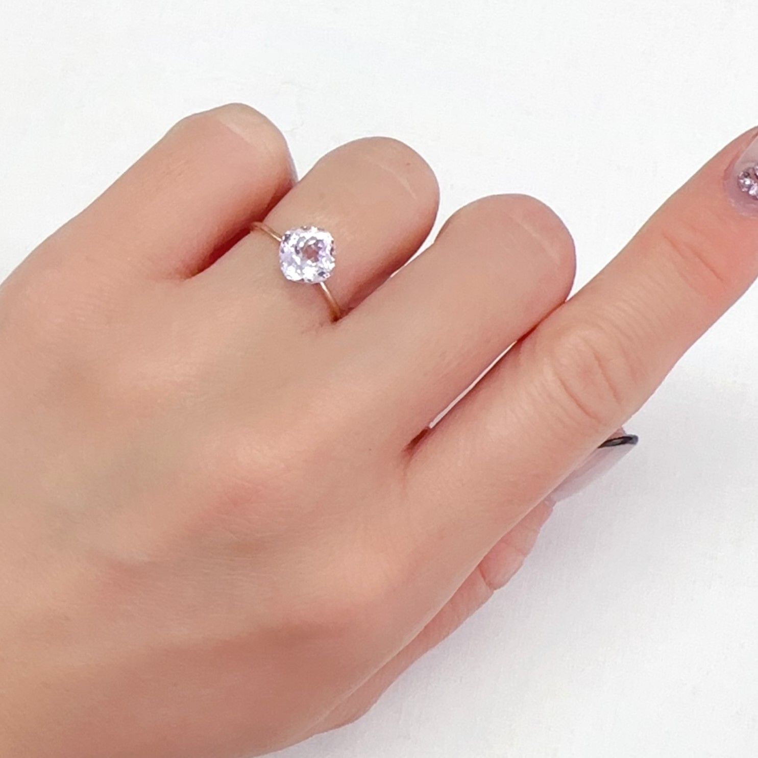 クンツァイト アフガニスタン産 1.99ct[231224791]7.1x7.1mm前後