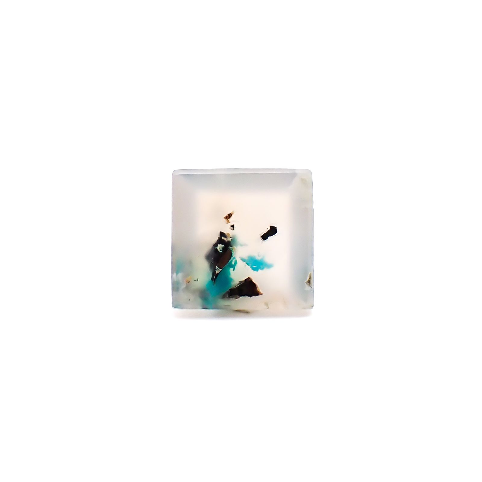 コッパークリソコラインカルセドニー インドネシア産 3.58ct / 9.2x9.2mm前後 [260932794]
