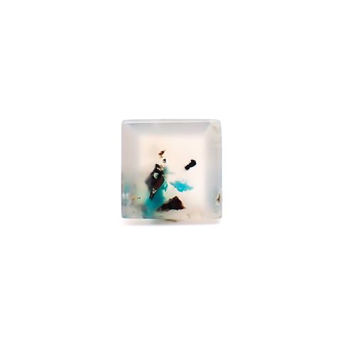 コッパークリソコラインカルセドニー インドネシア産 3.58ct / 9.2x9.2mm前後 [260932794]