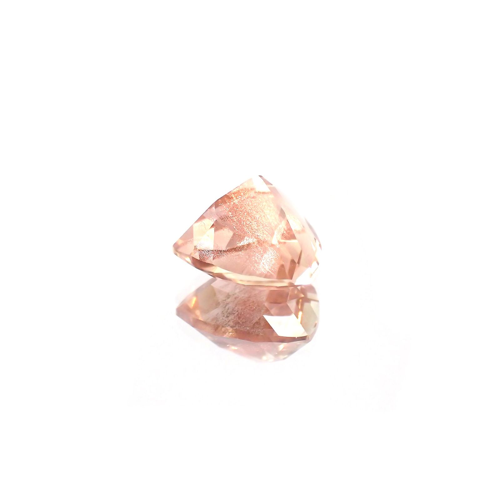 オレゴンサンストーン(宝石名ラブラドライト・サンストーン) アメリカ・オレゴン州産 2.463ct ソ付(彩珠)[210410379]8.9×8.9mm前後