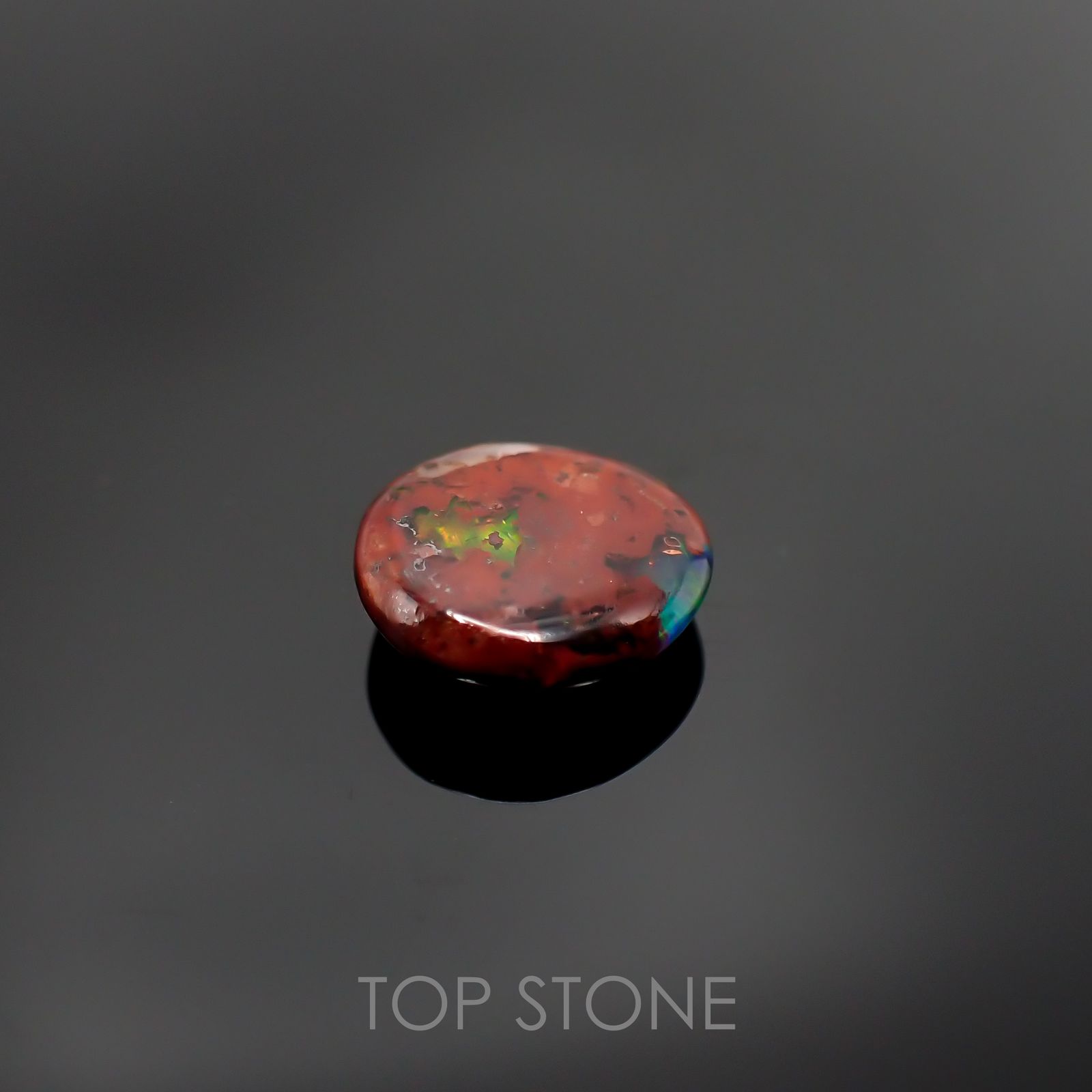 カンテラオパール(宝石名マトリクス・オパール) オーストラリア産 2.75ct 識別済[210611315]10.8×10.2mm前後