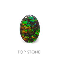 アンモライト カナダ産 ルース 3.48ct[21019025]13.9×10.1mm前後