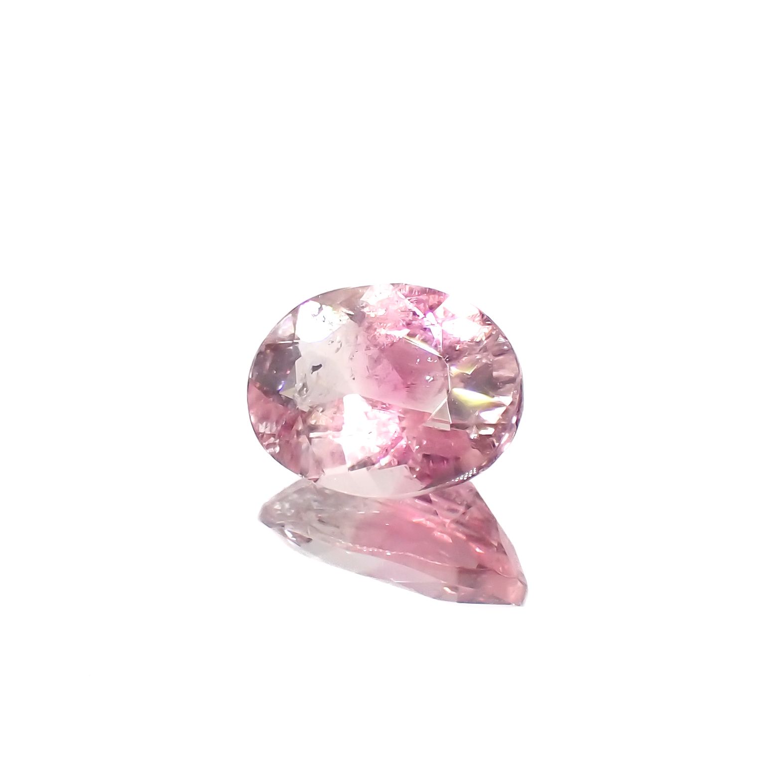 ピンククリスタルトルマリン(宝石名ピンク・トルマリン)コンゴ民主共和国産 1.17ct 識別済[230823230]8.1x6.1mm前後