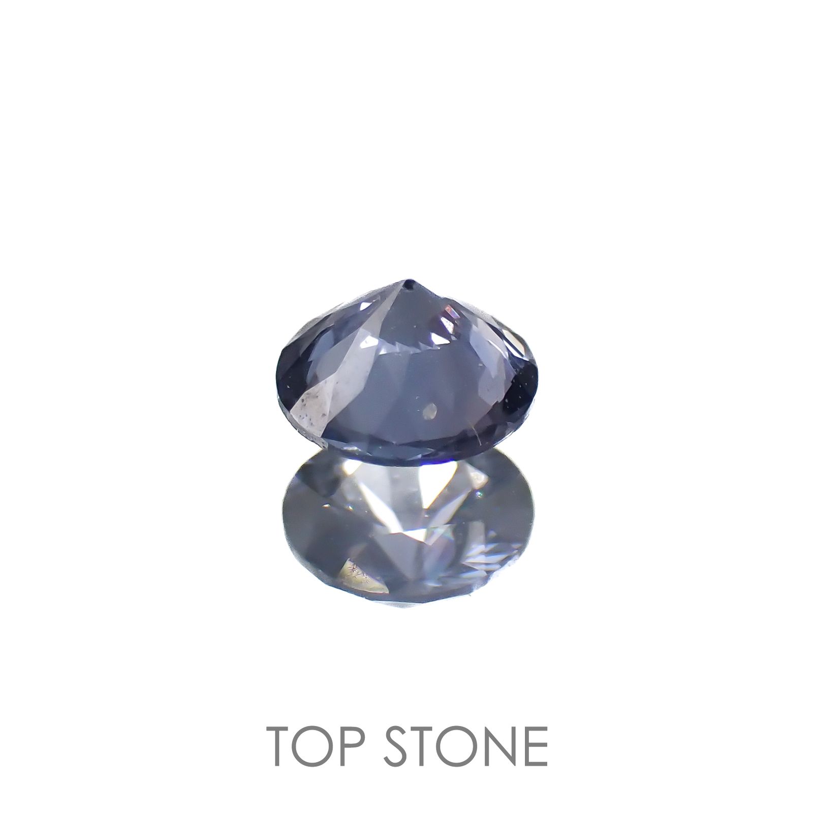 グレイッシュブルースピネル(宝石名スピネル)ビルマ/マダガスカル産 0.22ct 識別済[220817440]3.9x3.9mm前後