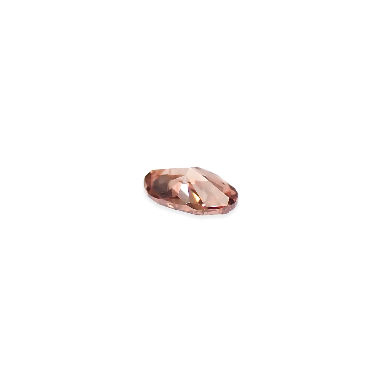 ピンクダイヤモンド(宝石名ダイアモンド SI-2/FANCY DEEP BROWNISH PINK) 0.072ct ソ付(AGT)[250129712]3.22x2.03mm前後