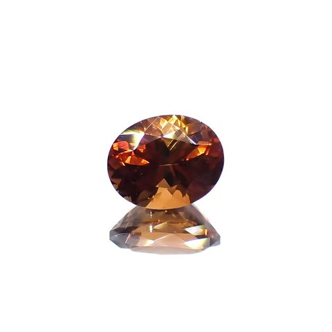 コニャックカラートパーズ メキシコ・ゲレロ州産 1.10ct[221018561]6.9x5.5mm前後