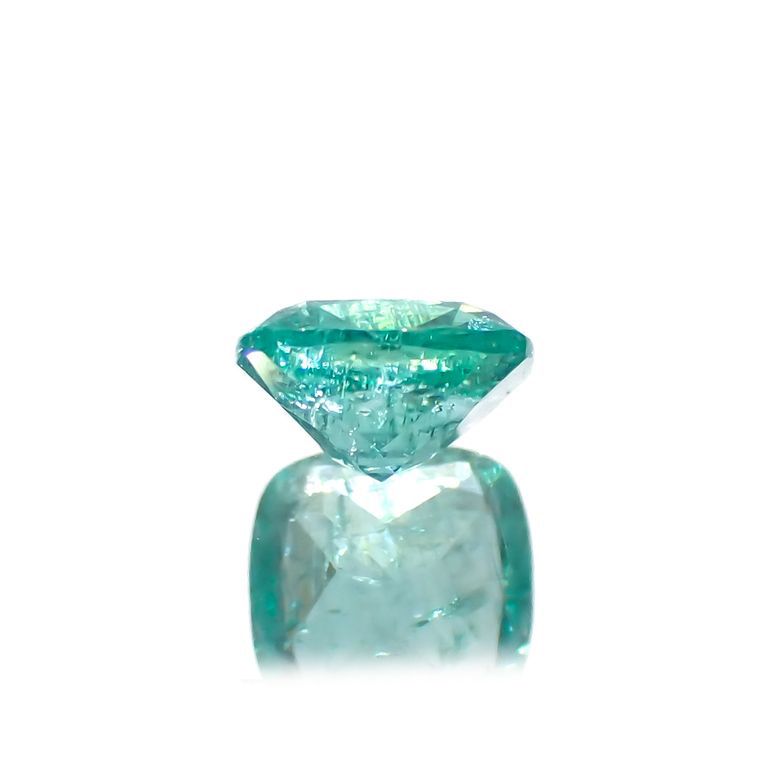 パライバトルマリン(宝石名トルマリン/別名パライバ・トルマリン)ブラジル・キントス鉱山産 0.289ct ソ付(宝貴協)[221018744]4.1x4.1mm前後