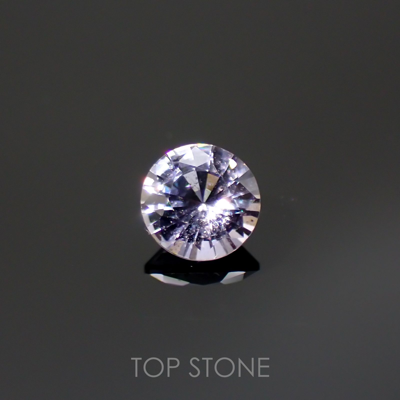 グレイッシュブルースピネル(宝石名スピネル)ビルマ/マダガスカル産 0.39ct 識別済[220516056]4.6x4.5mm前後