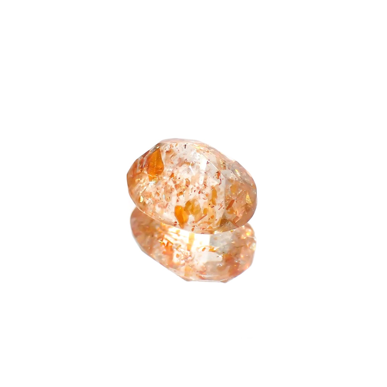 イリュージョンサンストーン インド産 1.74ct / 9.1x6.9mm前後 [260214218]