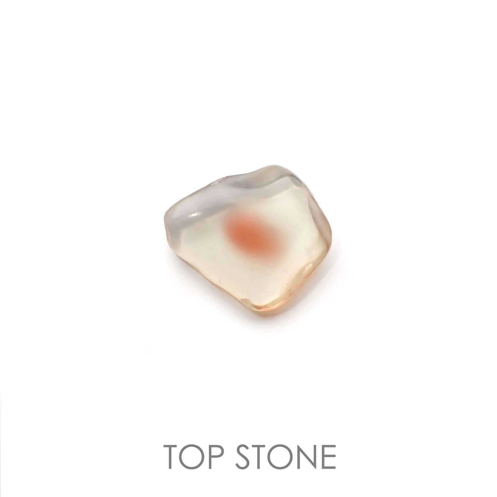 オレゴンサンストーン 原石スライス磨き アメリカ・オレゴン州産 5.78ct[220918003]16.5x14.1mm前後