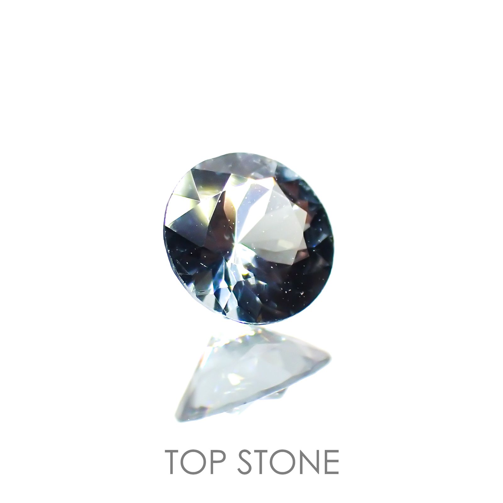 グレイッシュブルースピネル(宝石名スピネル) ビルマ産 0.26ct 識別済[211013478]4.2×4.2mm前後