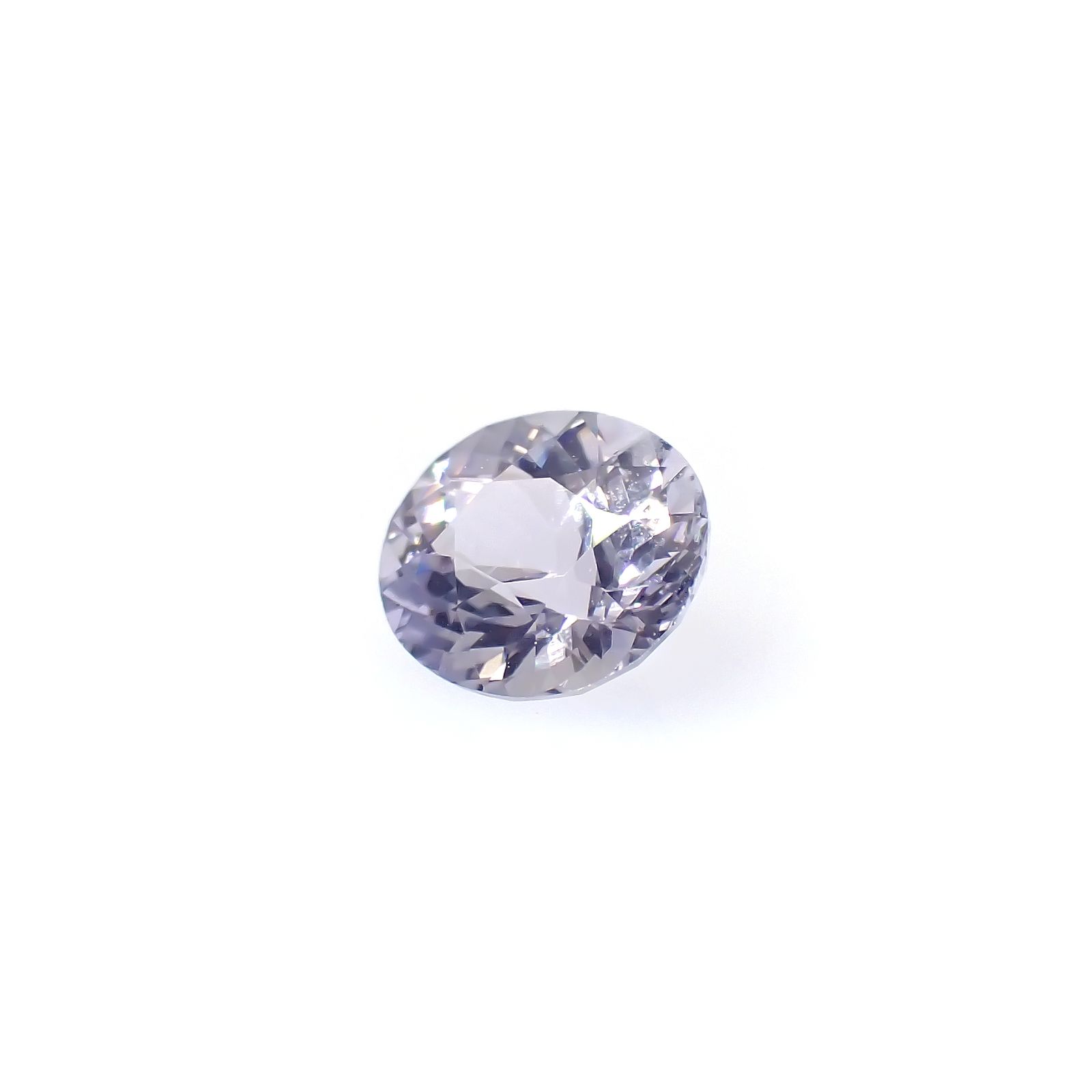 アイスラベンダーサファイア(宝石名サファイア)スリランカ/マダガスカル産 0.84ct 識別済[240226284]6x5.3mm前後