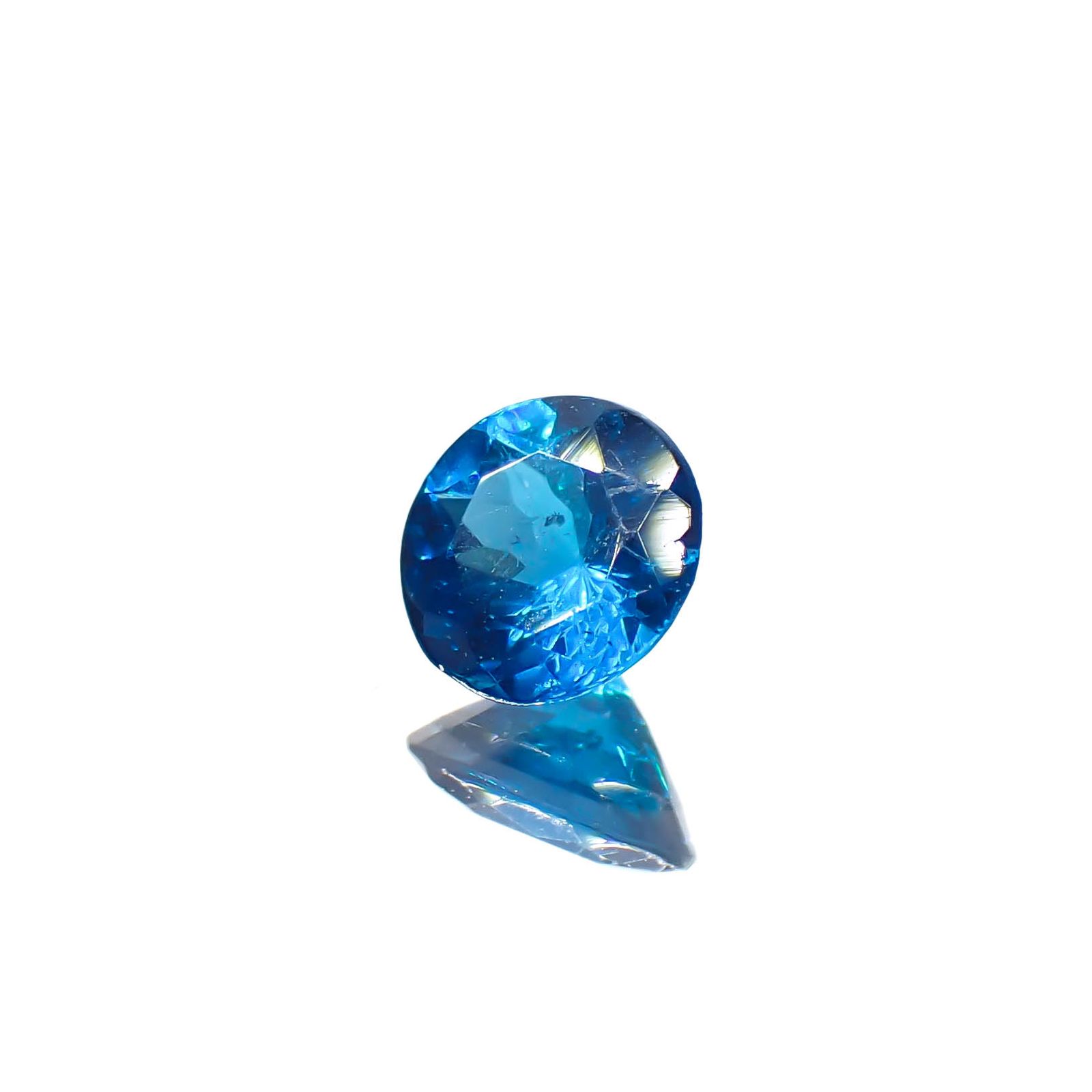 ディープブルーアパタイト マダガスカル産 0.28ct[240628151]4.2x4.2mm前後