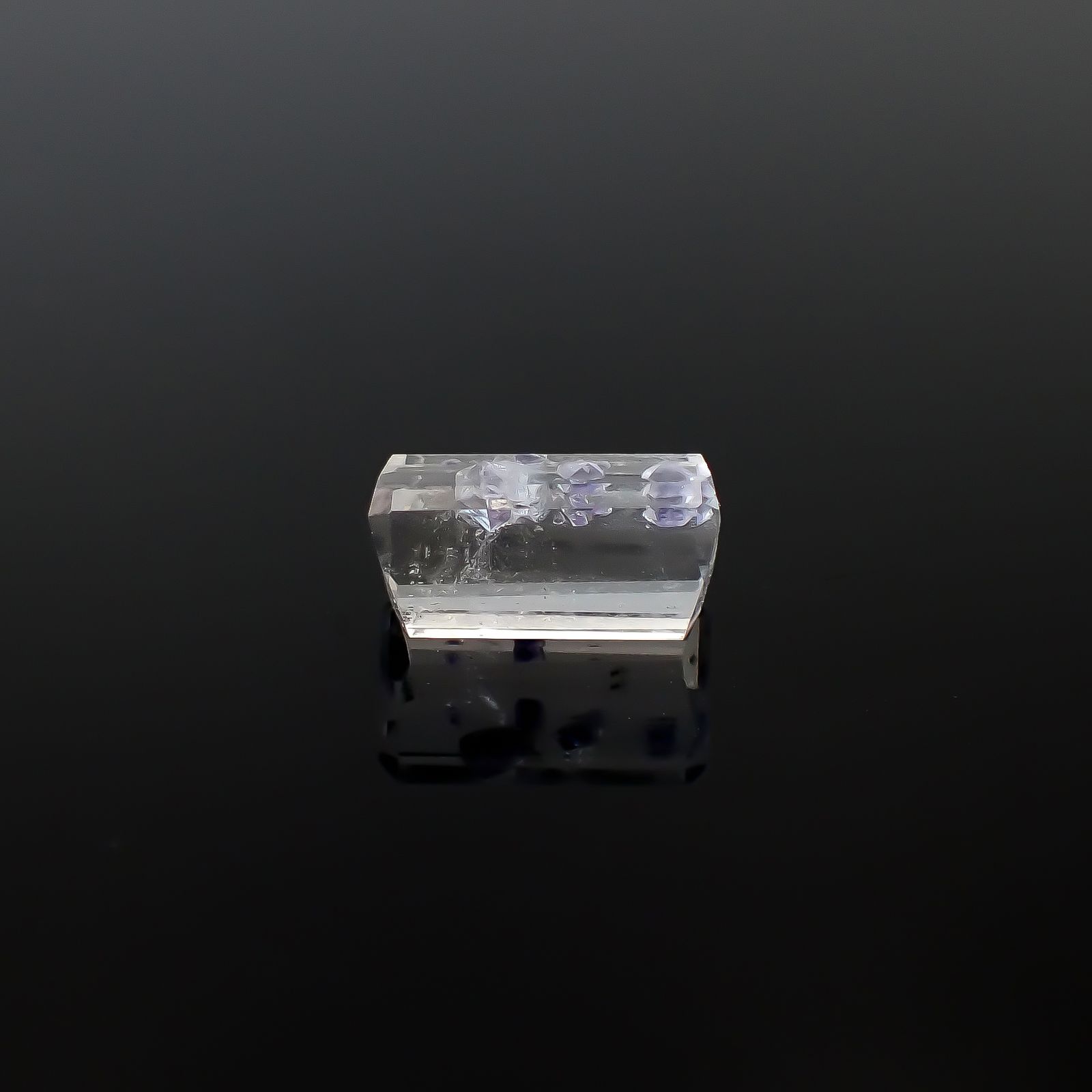 ◇カスタムカット◇フローライトインクォーツ マダガスカル産 4.98ct [250329950]12.5x7.5mm前後