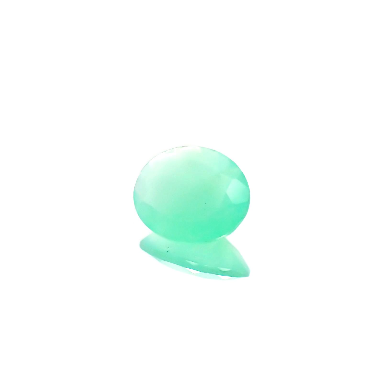 グリーンオパール(宝石名コモンオパール) 南アフリカ産 1.60ct 識別済[210611386]10.1×8.1mm前後