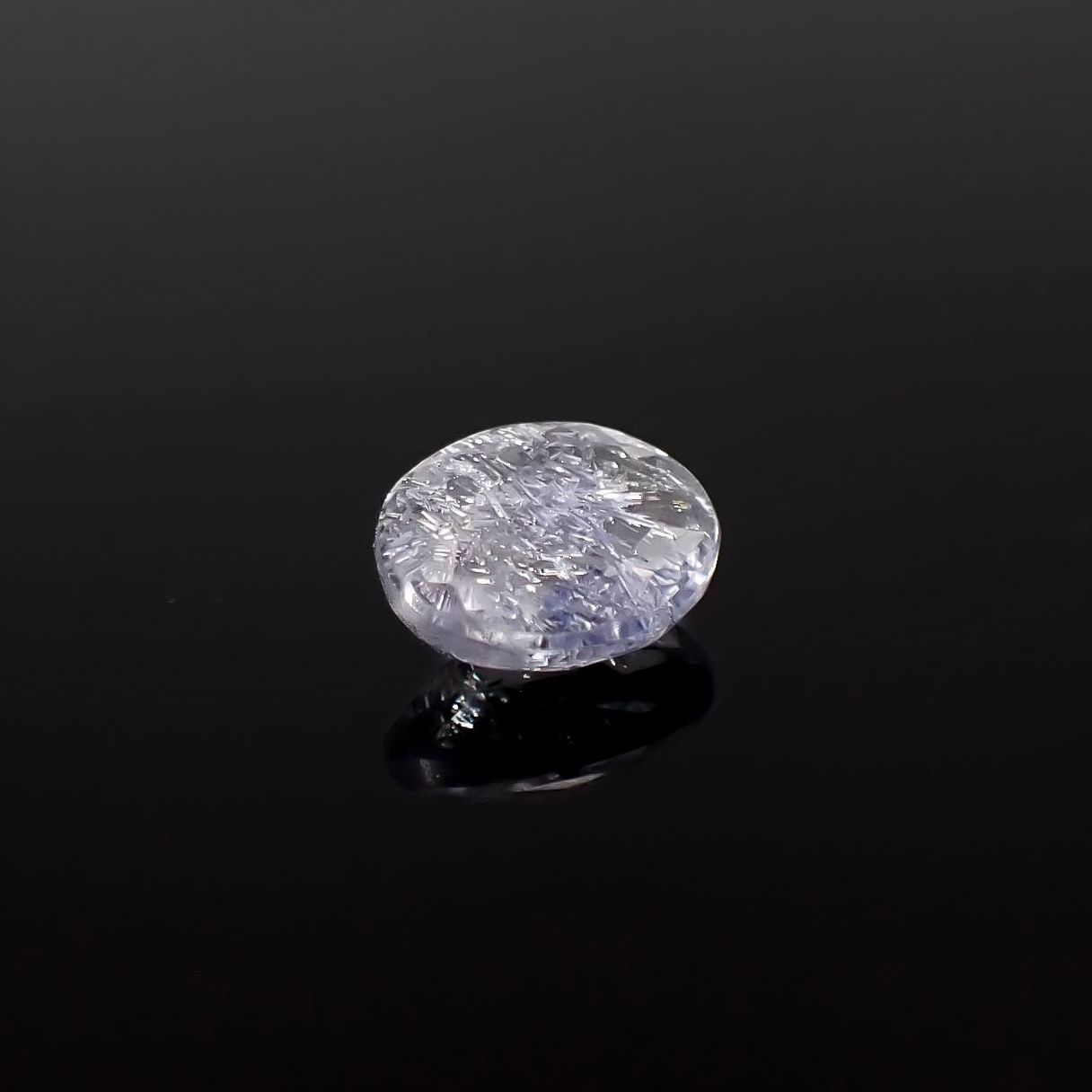 デュモルチェライトインクォーツ ブラジル産 0.74ct / 6.8x5.5mm前後 [260331855]