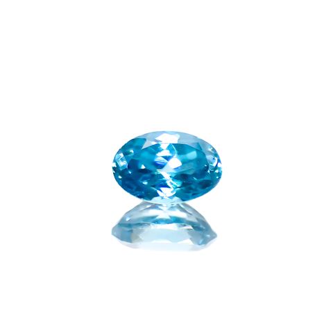 ブルージルコン カンボジア産 0.79ct[240728511]6.2x4mm前後