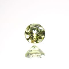 パロットクリソベリル(宝石名クリソベリル)インド産 0.13ct 識別済[220114514]2.9x2.9mm前後