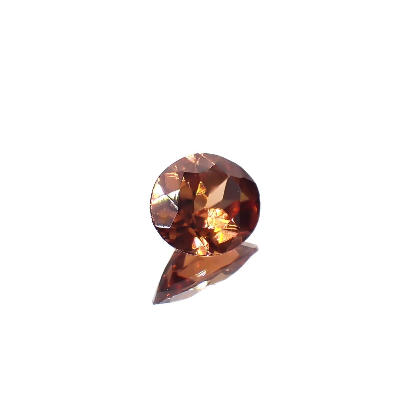 オレンジジルコン スリランカ/カンボジア産 2.18ct[240728499]8.9x7.2mm前後