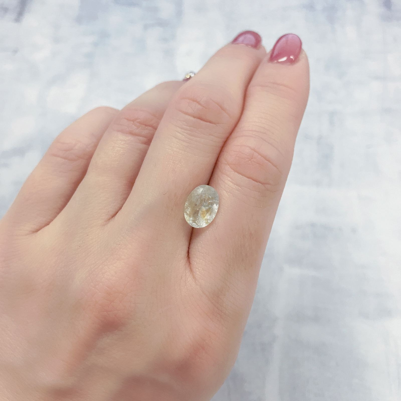 オーロラアクアマリン ブラジル産 2.31ct[220114388]10.2x7.6mm前後