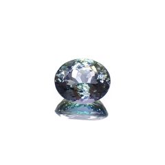 バイカラータンザナイト(宝石名ゾイサイト)タンザニア産 識別済 3.18ct / 10x8.1mm前後 [221119003]