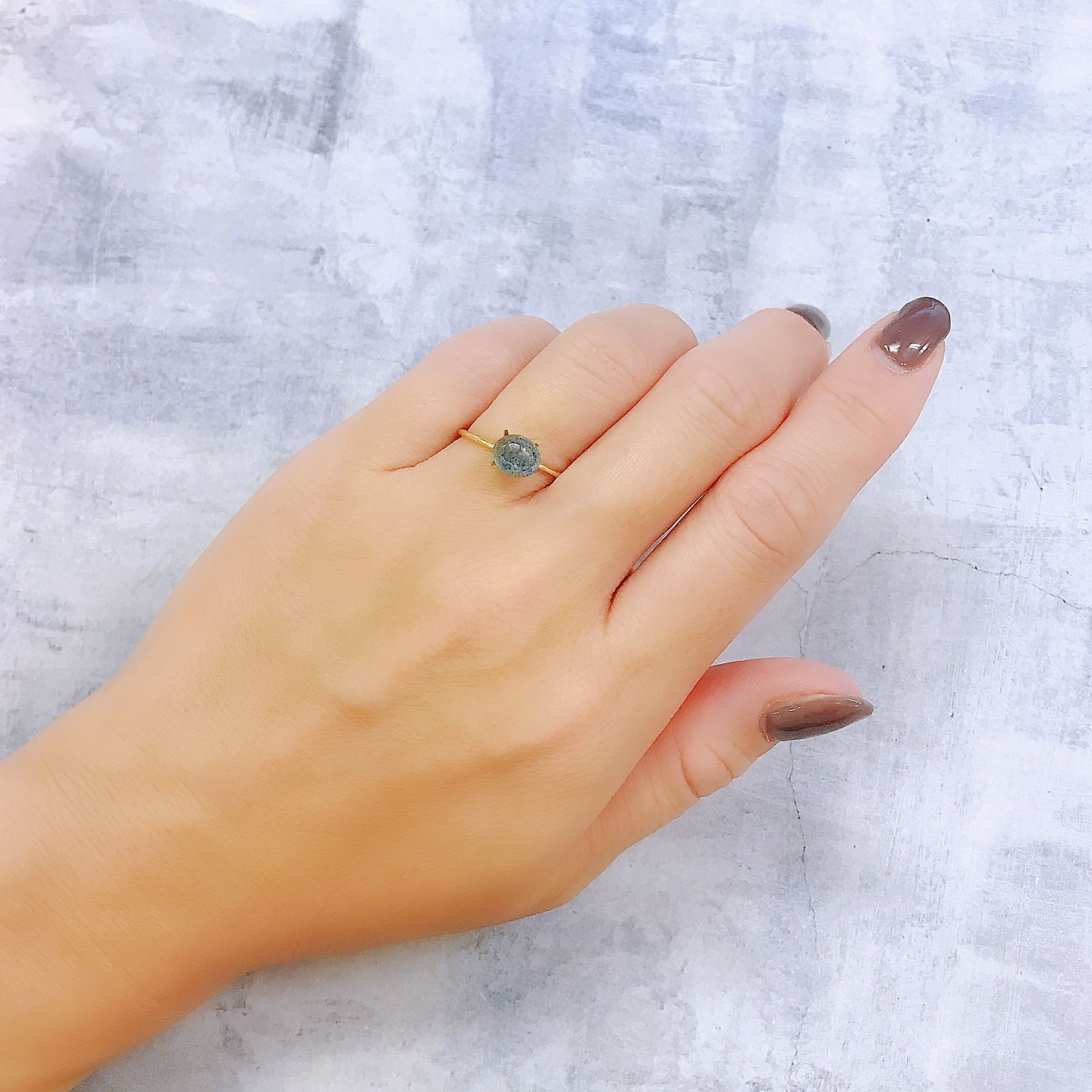 ラズライトインクォーツ(宝石名ラズライト イン クォーツ)アフガニスタン産 1.21ct 識別済[220918125]7.2x6.1mm前後