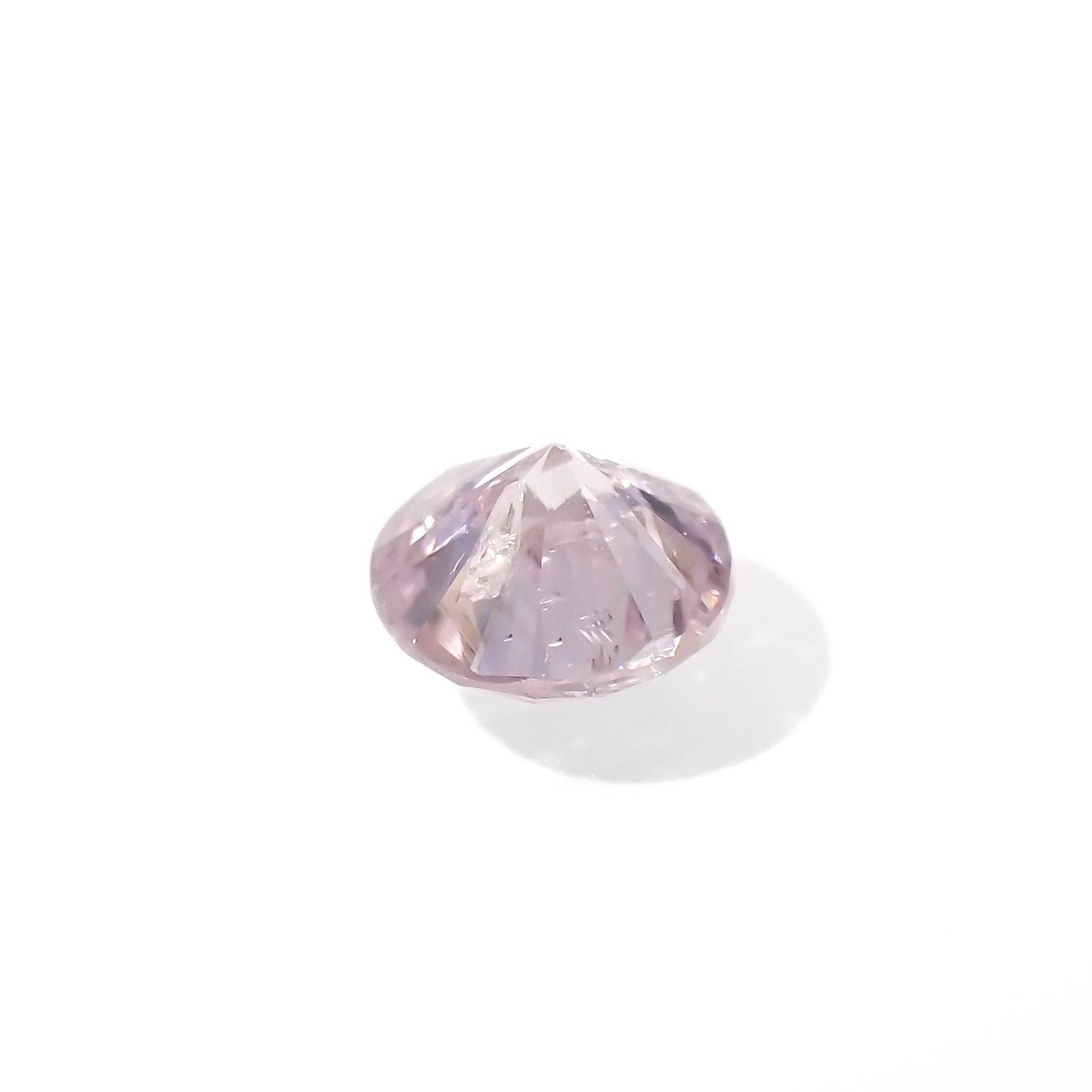 ピンクダイヤモンド(宝石名ダイアモンド I-1/LIGHT PURPLISH PINK) 0.121ct ソ付(CGL)[230120131]3.07x3.14mm前後
