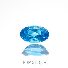 ネオンブルーアパタイト(宝石名アパタイト) ブラジル産 0.26ct 識別済[211012573]5×2.9mm前後