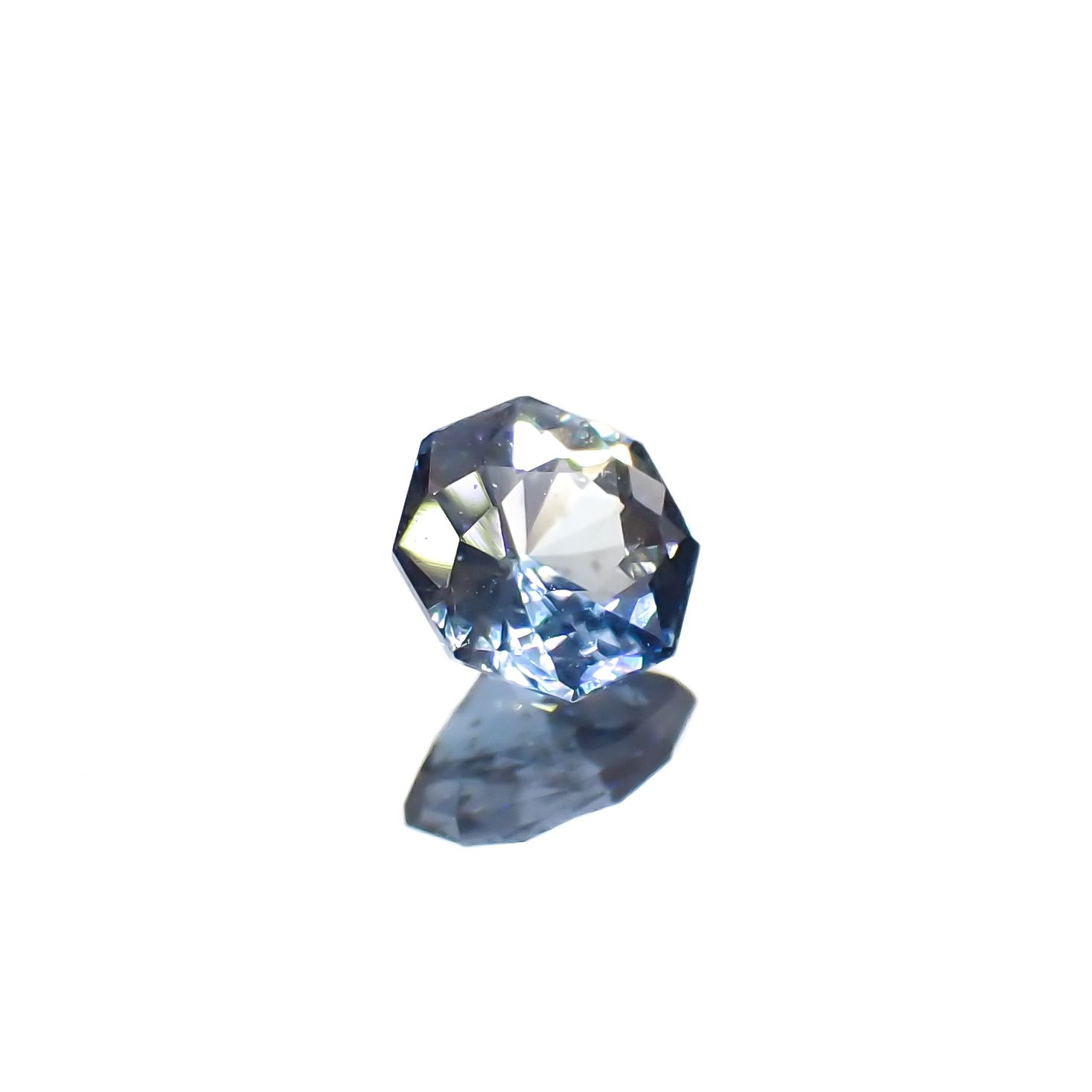 ◇オクタゴンカット◇アベンチュリンアクアマリン ブラジル・ミナスジェライス州産 0.22ct[240226003]4x3.9mm前後