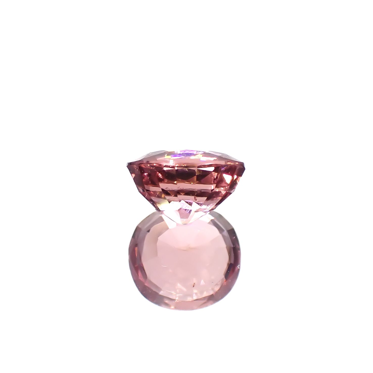 ローズピンクトルマリン(宝石名ピンク・トルマリン)ブラジル/アフリカ産 0.89ct 識別済[240929139]6.2x5.9mm前後