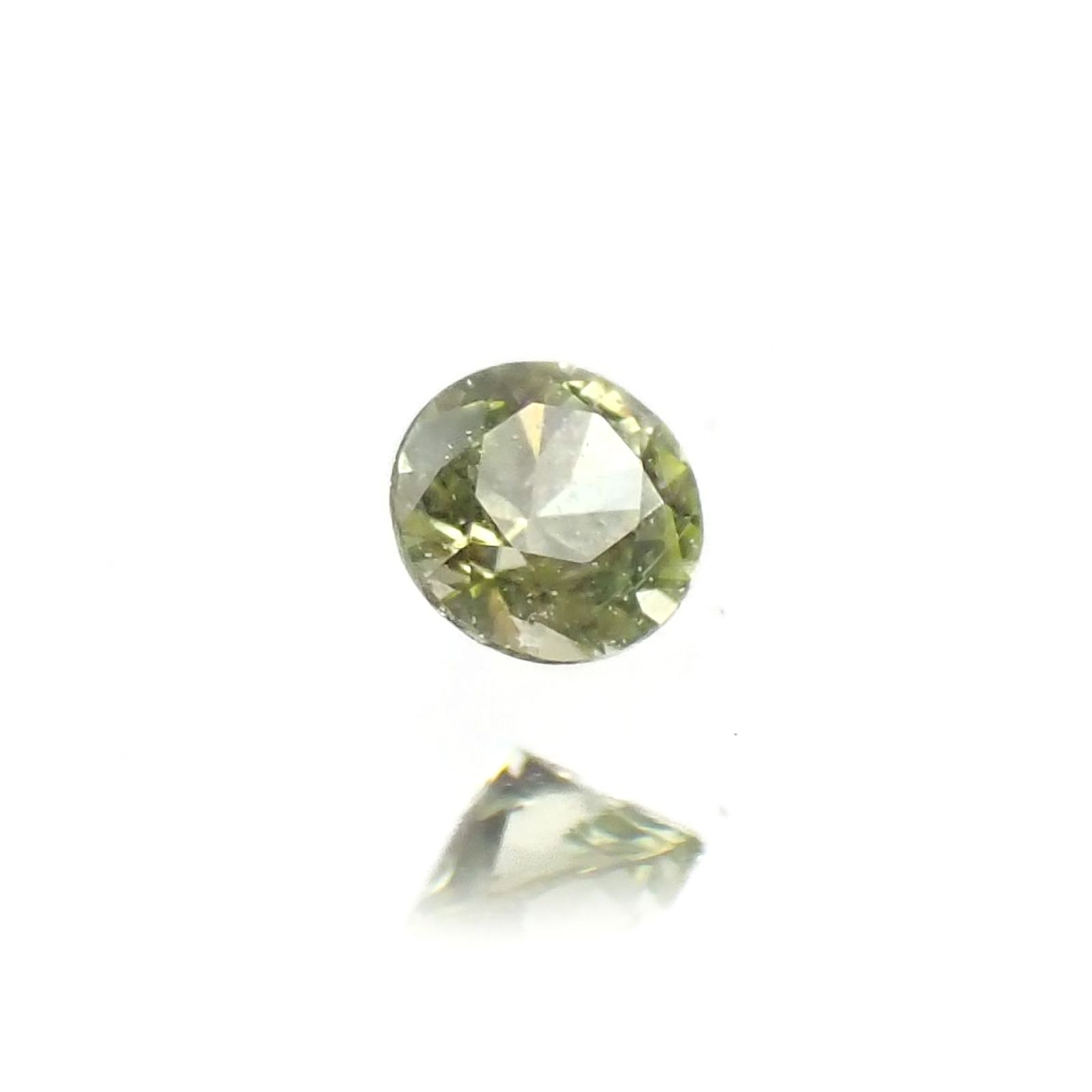 パラサイティックペリドット(宝石名ペリドット)採取地：ロシア 0.038ct 識別済[220616245]2.1x2.1mm前後
