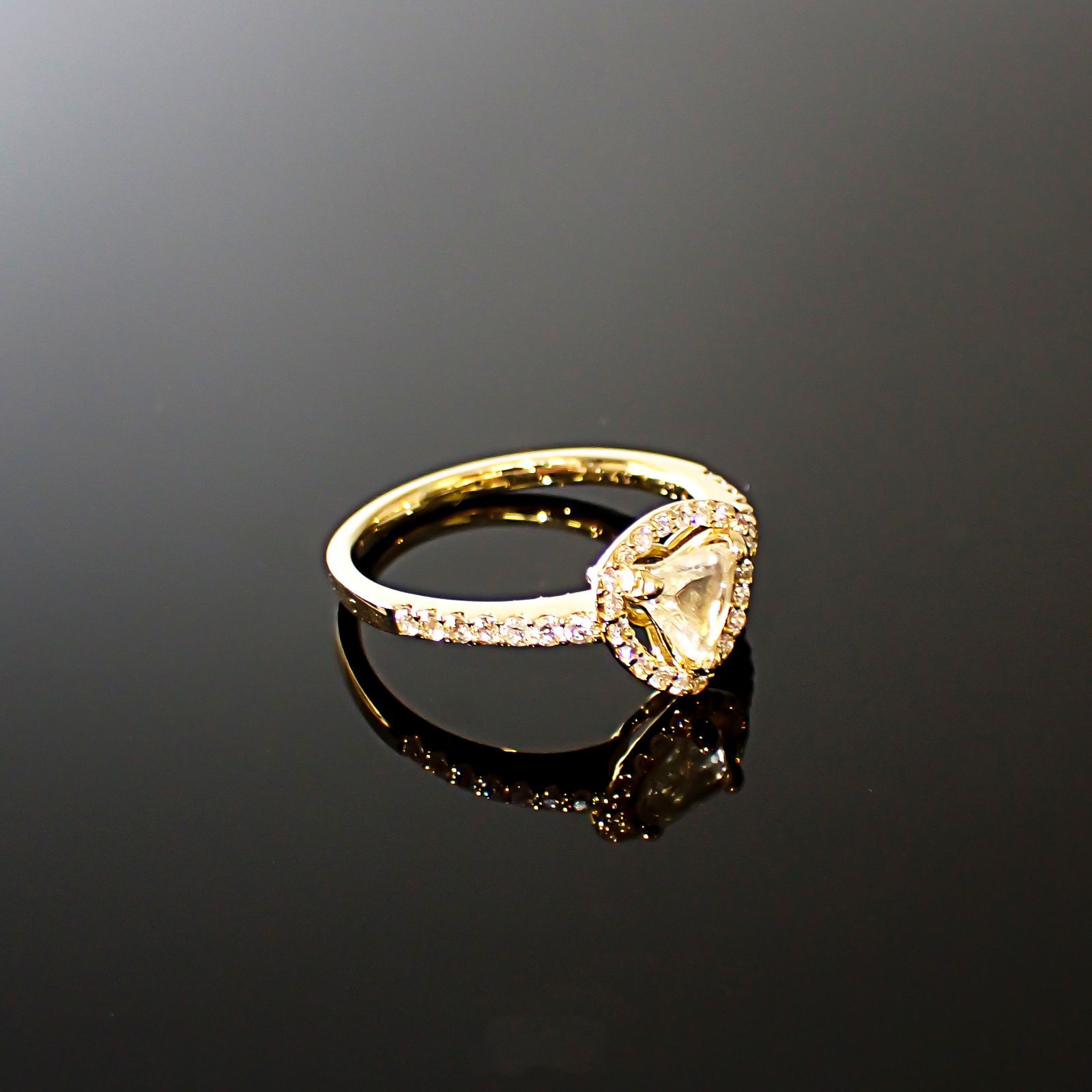 ◇La Clarte(ラ・クラルテ)◇K18マクルダイヤモンド リング#11 カナダ産 0.40ct[220115335]