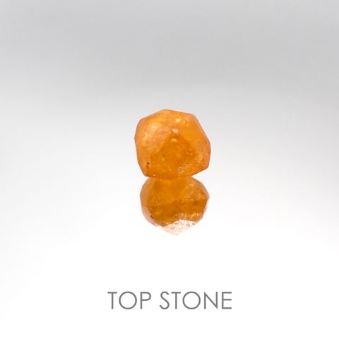 スペサルティンガーネット マンダリンオレンジカラー(宝石名ガーネット) タンザニア産 原石・結晶 6.21ct 識別済[20095395]9.7×9mm前後