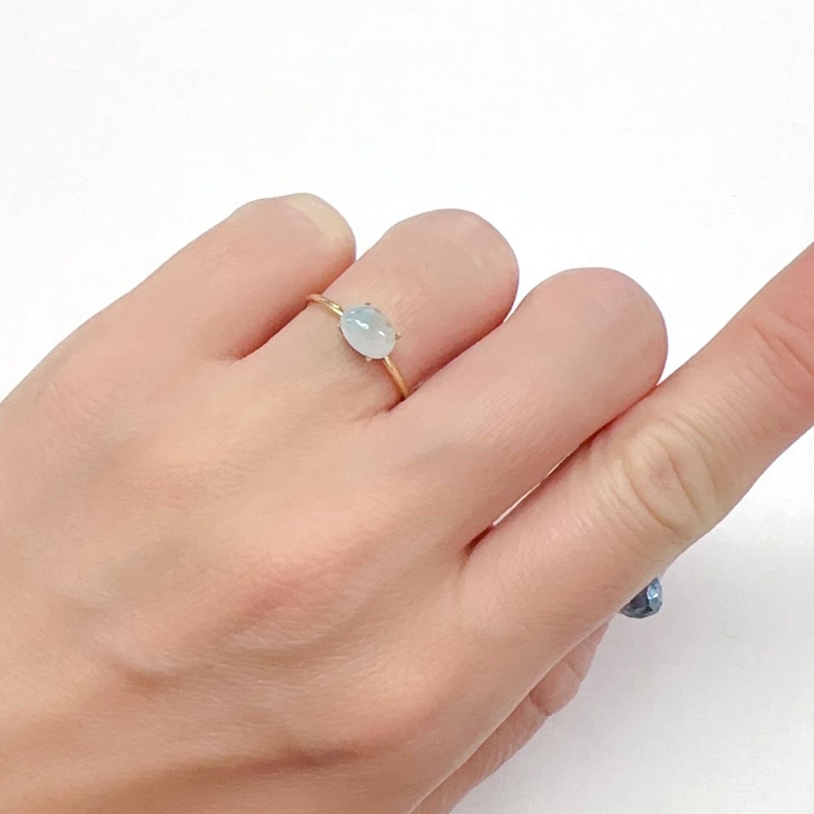パライバトルマリンインクォーツ ブラジル産 0.89ct[240226359]7.1x5.2mm前後