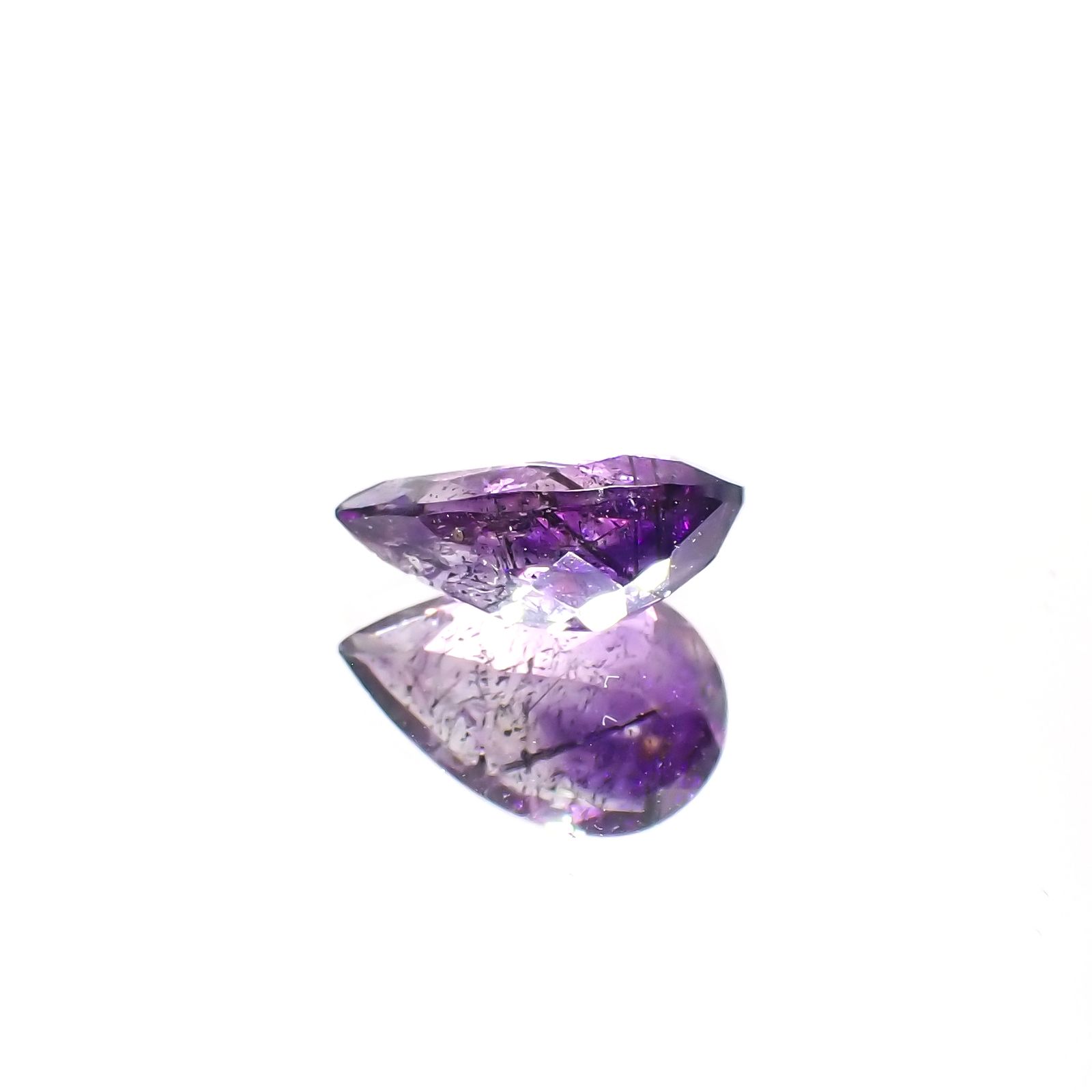 アメジストエレスチャル ナイジェリア産 4.42ct[230622439]14.8x9.5mm前後
