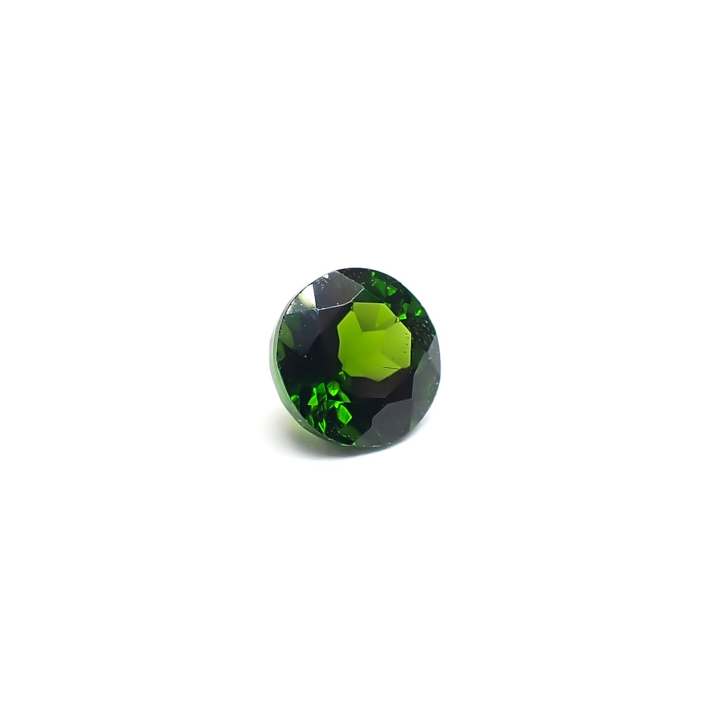 クロムダイオプサイド(宝石名クロム・ダイオプサイド)ロシア産 識別済 0.60ct / 5.1x5.1mm前後 [260432096]