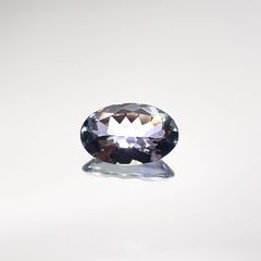 バイカラータンザナイト(宝石名タンザナイト) タンザニア産 1.675ct ソ付(彩珠)[210711830]10.3×6.6mm前後