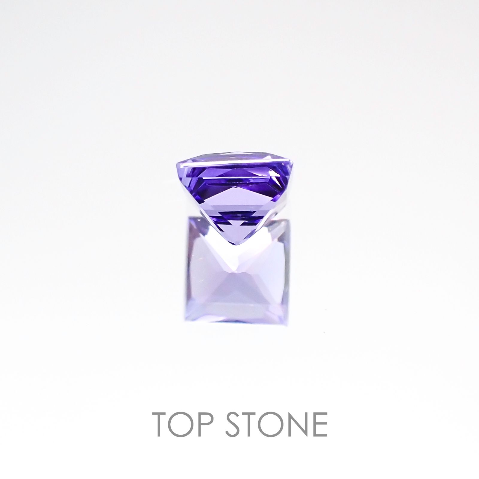 ◇プリンセスカット◇タンザナイト(宝石名タンザナイト) タンザニア産 0.53ct 識別済20117193]4.4×4.3mm前後
