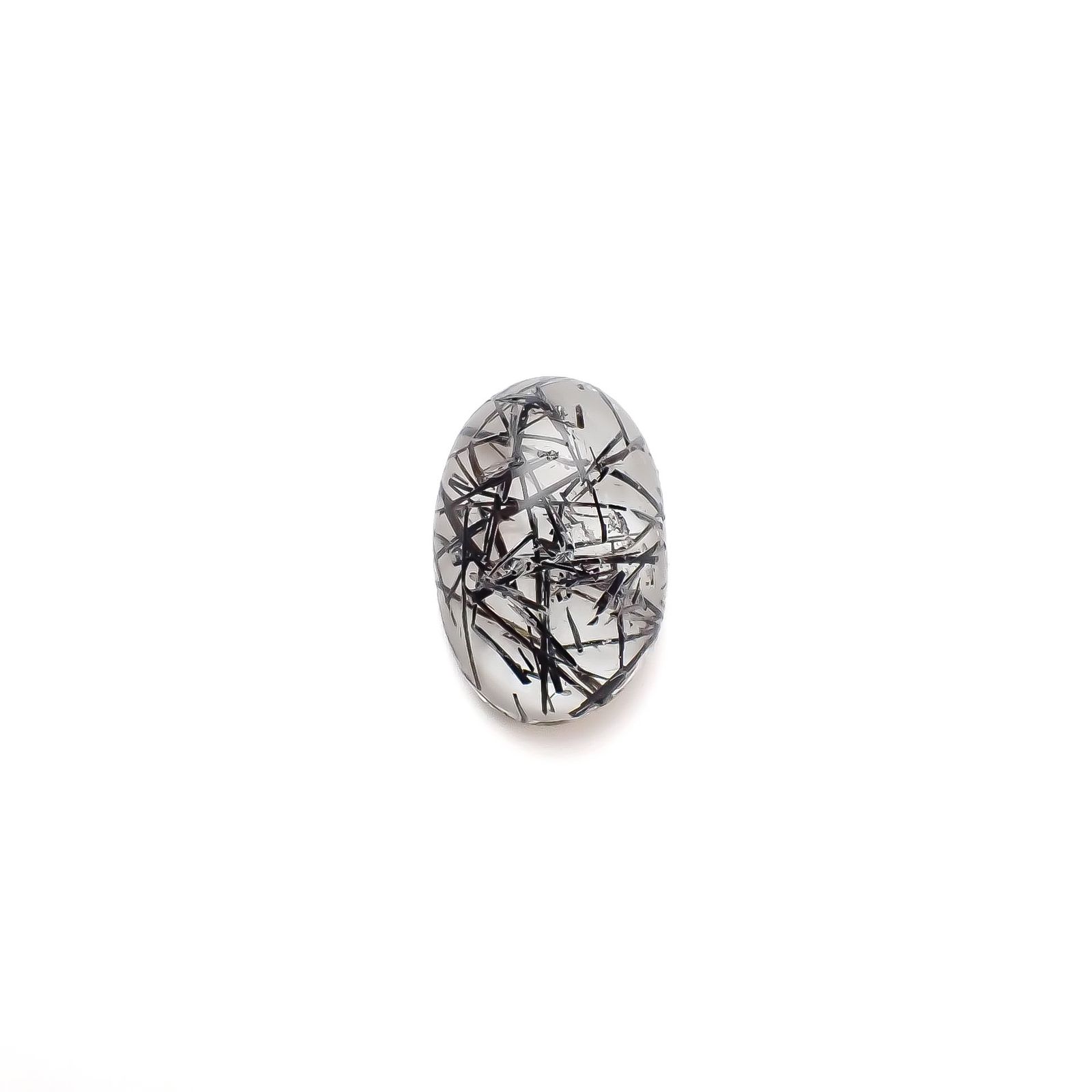 ブラックトルマリンインクォーツ ブラジル産 6.53ct[240427063]15x10.1mm前後