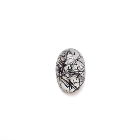 ブラックトルマリンインクォーツ ブラジル産 6.53ct[240427063]15x10.1mm前後