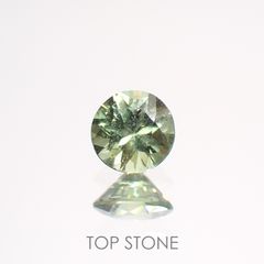 グリーンクリソベリル(宝石名クリソベリル)スリランカ/マダガスカル産 0.31ct 識別済[220114477]4.1x4.1mm前後