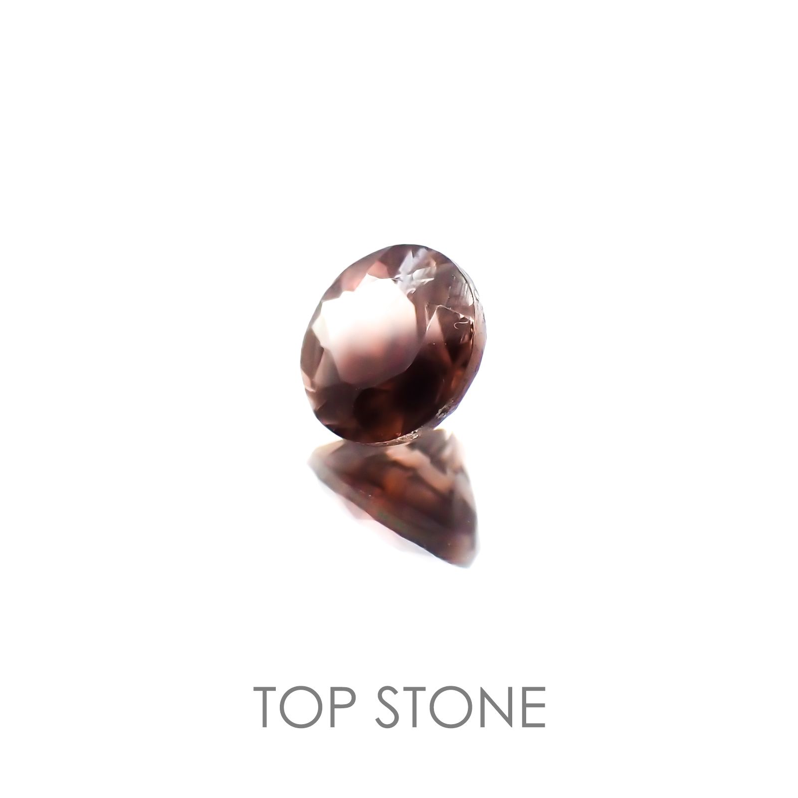 バイカラーオレゴンサンストーン アメリカ産 ルース 0.48ct[20118405]5.1×5.1mm前後