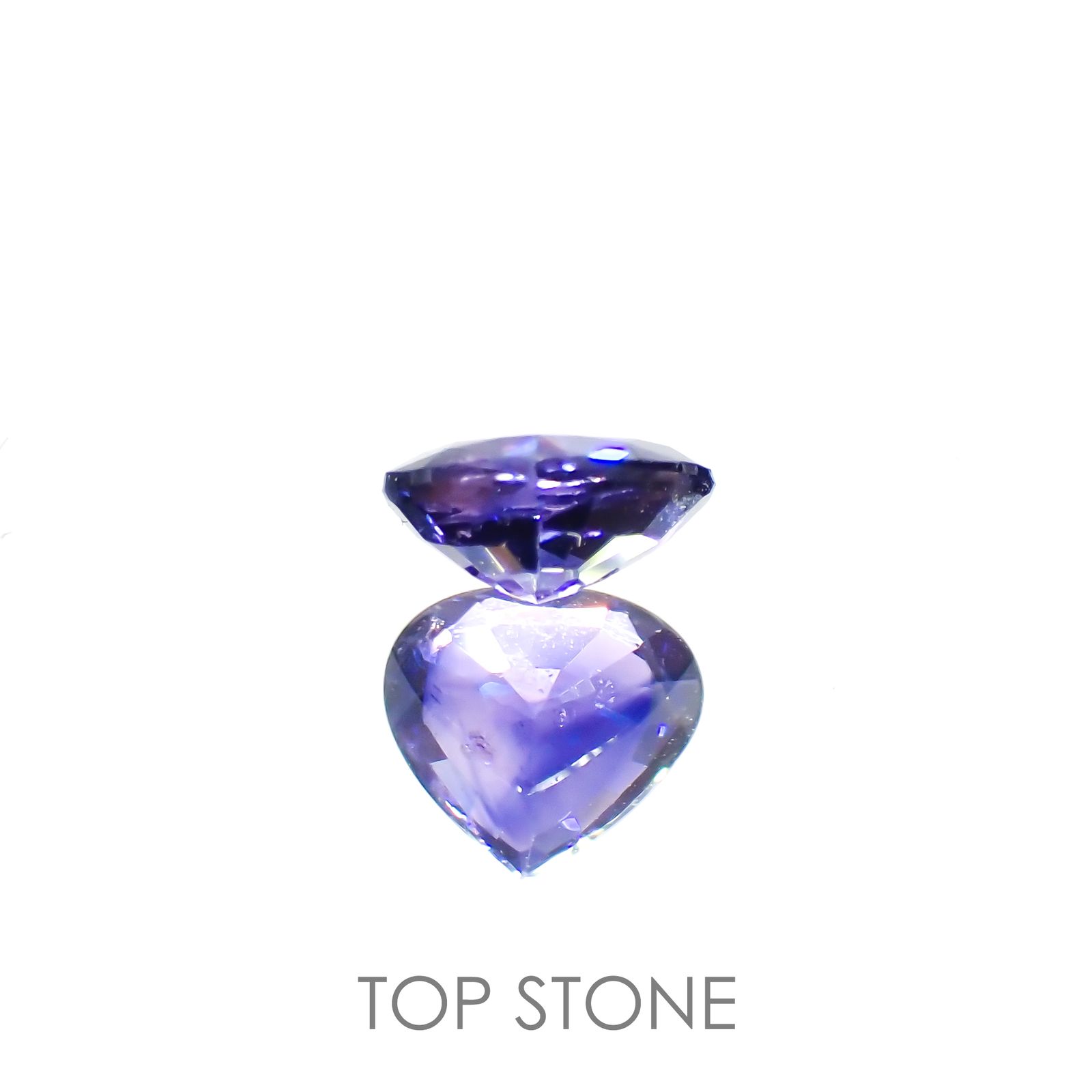 バイカラーサファイア(宝石名サファイア)タンザニア産 0.45ct 識別済[220616192]4.5x4.9mm前後